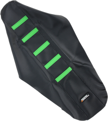 MOOSE RACING Ribbed Seat Cover - Black Cover/Green Ribs - KXF25006-334RT