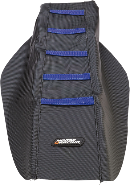 MOOSE RACING Ribbed Seat Cover - Black Cover/Blue Ribs - YZF25014-332RT