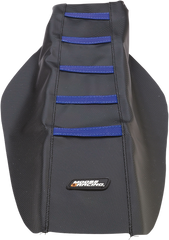 MOOSE RACING Ribbed Seat Cover - Black Cover/Blue Ribs - YZF25014-332RT