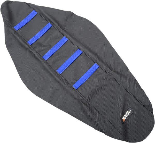 MOOSE RACING HQV12514 Ribbed Seat Cover - Black with Blue Ribs for Husqvarna