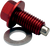 MOOSE RACING Magnetic Drain Plug - Red - Kawasaki DP120