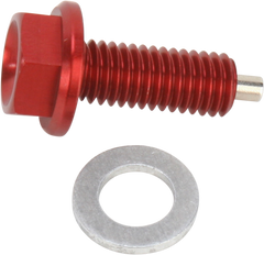 MOOSE RACING Magnetic Drain Plug - Red - Honda DP129