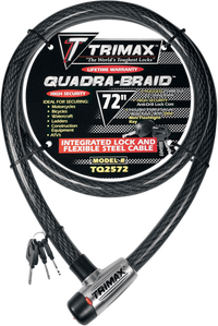 TRIMAX Quad Braid Lock - 72" TQ2572 for Bikes and Trailers