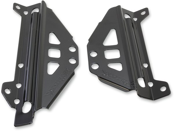 WORKS CONNECTION Radiator Brace Set - Black - Part Number 18-B298 for Kawasaki