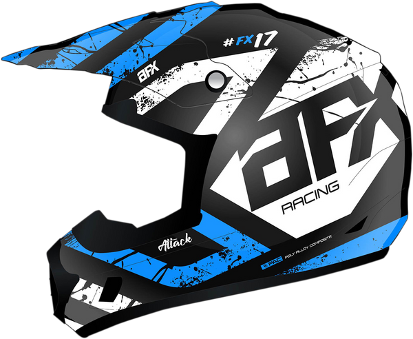 AFX FX-17 Helmet - Attack - Matte Blue/Black - Large 0110-7163