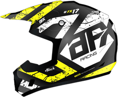 AFX FX-17 Helmet - Attack - Matte Black/Hi-Vis Yellow - XL - Part No. 0110-7176