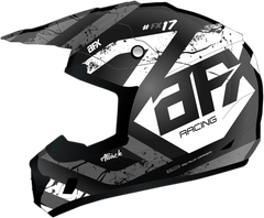 AFX FX-17 Helmet - Attack - Matte Black/Silver - XS 0110-7142