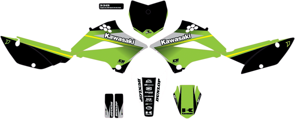 D'COR VISUALS Graphic Kit - Cor9 - Kawasaki - KLX 110 20-20-070