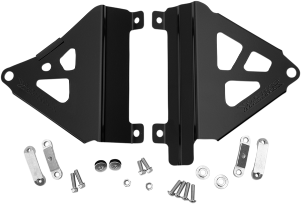 WORKS CONNECTION Radiator Brace Set - Black - Part Number 18-B719 for Honda