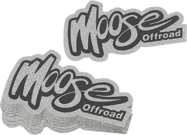 MOOSE RACING Retro Moose Decal - Silver - 10 Pack 4320-2461