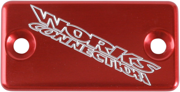 WORKS CONNECTION Brake Cover - Billet Aluminum - Red 21-025