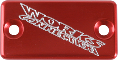 WORKS CONNECTION Brake Cover - Billet Aluminum - Red 21-025