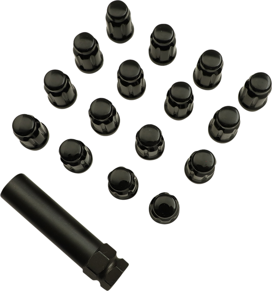 MOOSE UTILITY Splined Lug Nut - 12 mm x 1.50 - Black - 16 Pack SPMO3807BL4