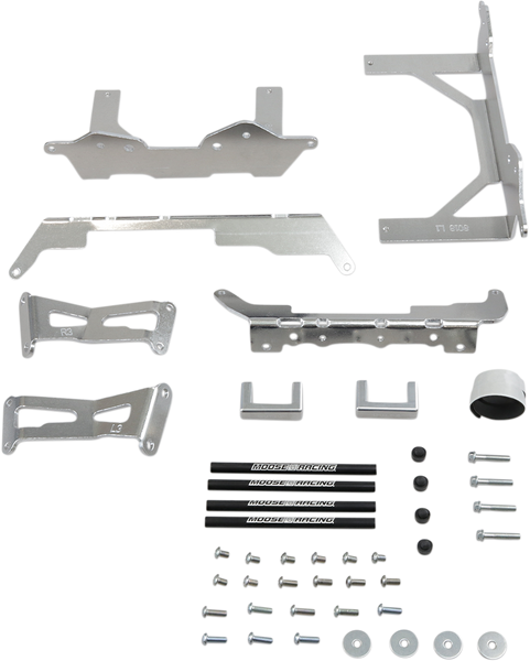 MOOSE RACING Radiator Braces - Silver - Part Number 11-8018 for Kawasaki