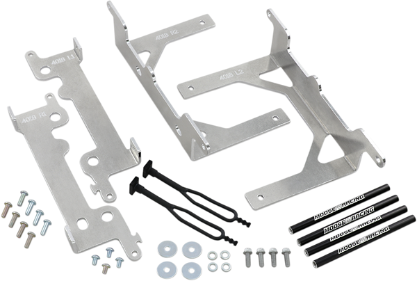 MOOSE RACING Radiator Braces - Silver - Part Number 11-4018 for Beta Models