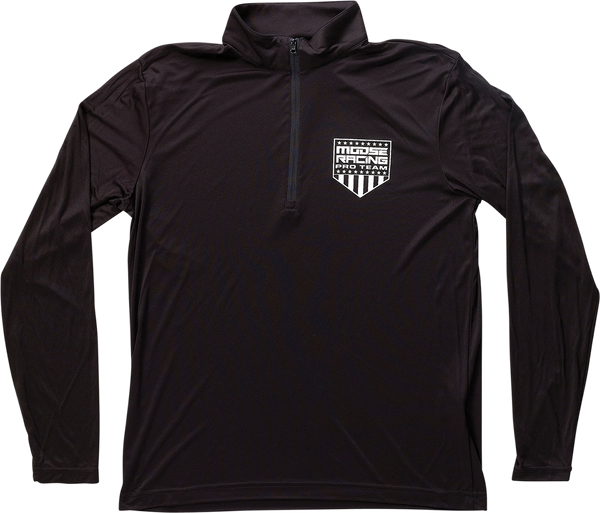 MOOSE RACING Quarter Zip Pullover - Black - Large - 3050-5891