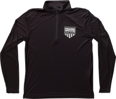 MOOSE RACING Quarter Zip Pullover - Black - Large - 3050-5891