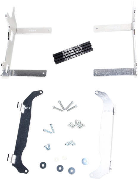 MOOSE RACING Radiator Braces - Silver - Part Number 11-168 for Honda