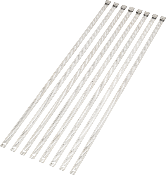 MOOSE RACING 304-0515 Silver Cable Tie - 14" - 8 Pack