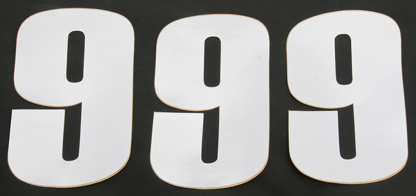 MOOSE RACING Race Number 9 - White - 6" 80109