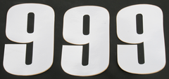 MOOSE RACING Race Number 9 - White - 6" 80109