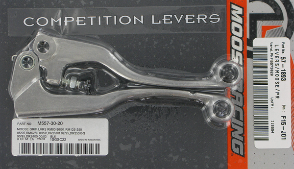 MOOSE RACING Competition Lever Set - Black 1SGSC22