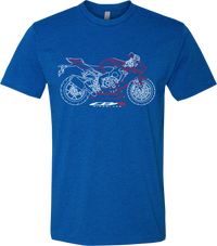 HONDA APPAREL Honda Fireblade T-Shirt - Blue - Small NP21S-M2174-S