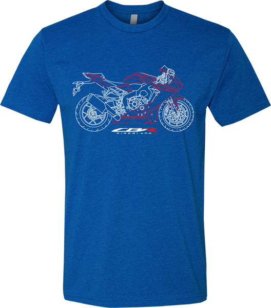 HONDA APPAREL Honda Fireblade T-Shirt - Blue - Small NP21S-M2174-S