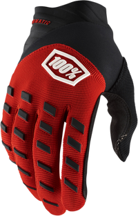 100% Youth Airmatic Gloves - Red/Black, Size XL - Part 10001-00011