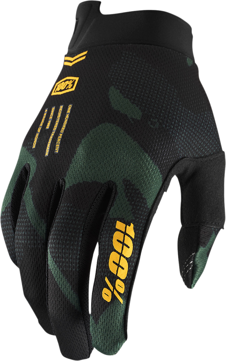 100% iTrack Sentinel Black Gloves - Medium (Part #10008-00021)