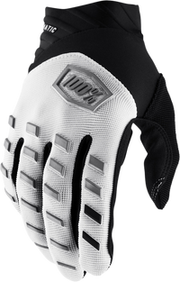 100% Airmatic Gloves White Small (Part No. 10000-00030) - Durable Cycling Gloves with Enhanced Grip and Comfort