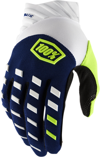 100% Airmatic Gloves Small Navy/White - Part 10000-00015
