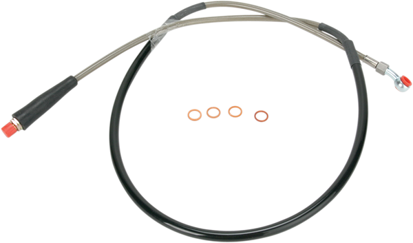 MOOSE RACING Stainless Steel Front Brake Line - Part Number S01-1-035/p for Suzuki