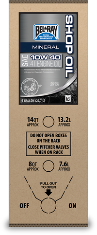 BEL-RAY Mineral Engine Oil 10W40 - 6 Gallon Bib (Part No: 301290150033)