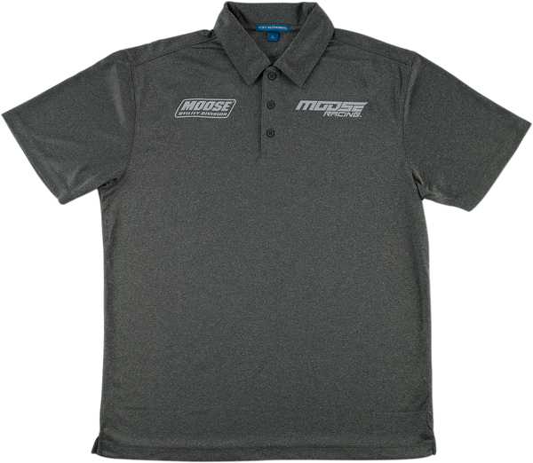 MOOSE RACING Polo Shirt - Heather Charcoal - Medium 3040-2655