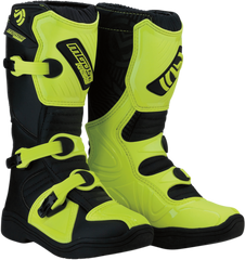 MOOSE RACING M1.3 Boots - Black/Hi-Viz Yellow - Size 1 (Part Number: 3411-0444)