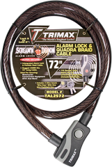 TRIMAX TAL2572 Alarm Cable Lock - 25mm Quadra-Braid Security