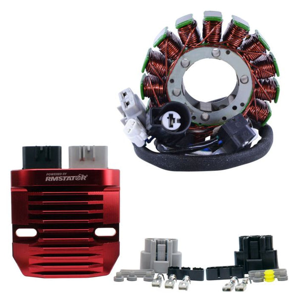 RMSTATOR RMS900-107280 Stator Kit with Red Machined Aluminum MOSFET Regulator