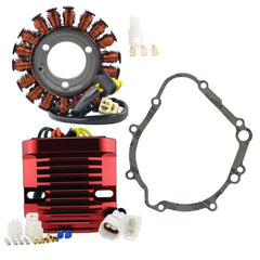 RMSTATOR RMS900-107319 Stator Kit with CNC Red Machined Aluminum MOSFET Regulator and Gasket