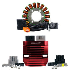 RMSTATOR RMS900-107352 Stator Kit with Red Machined Aluminum MOSFET Regulator