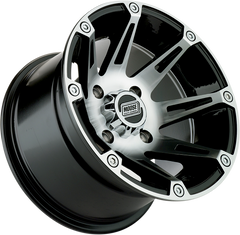 MOOSE UTILITY 387X Rear Wheel - Machined Black - 12x8 - 4/136 - 4+4