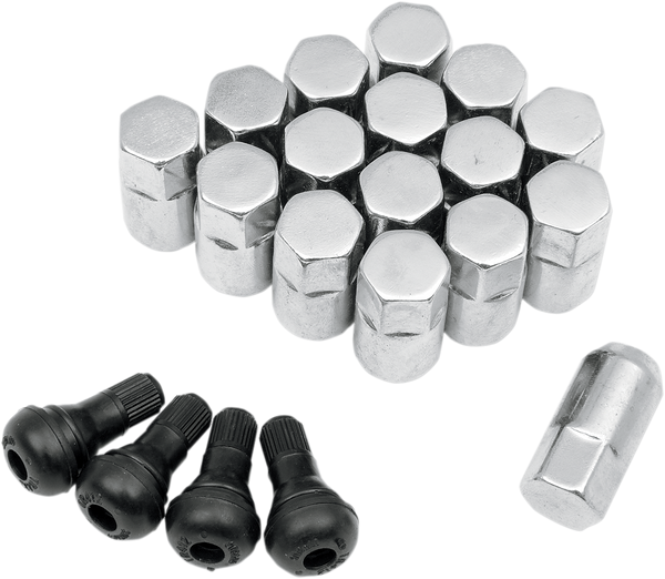 MOOSE UTILITY Chrome Tapered Lug Nut - 3/8"-24 - 16 Pack SP300MO201