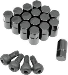 MOOSE UTILITY Lug Nut - 3/8"-24 - Black - Tapered - 16 Pack SP300MO201B