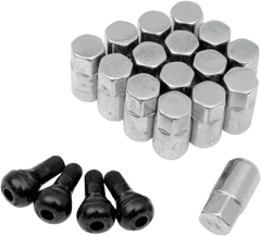 MOOSE UTILITY SP300MO207 Lug Nut - 12 mm x 1.50 - Chrome - Tapered - 16 Pack