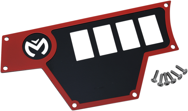 MOOSE UTILITY Dash Plate - Large - Left - Red 100-4363-PU