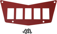 MOOSE UTILITY Dash Plate - 5 Switch - Red 100-4383-PU