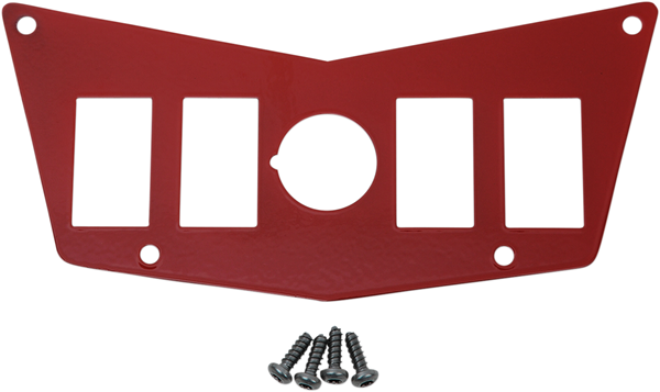 MOOSE UTILITY Dash Plate - 4 Switch - Red 100-4393-PU