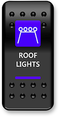 MOOSE UTILITY Rocker Switch - Roof Light - Blue RFL-PWR