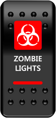 MOOSE UTILITY Rocker Switch - Zombie Lights - Red ZMB-PWR-R