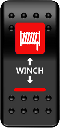 MOOSE UTILITY Rocker Switch for Winch - Red WN-I-O-R